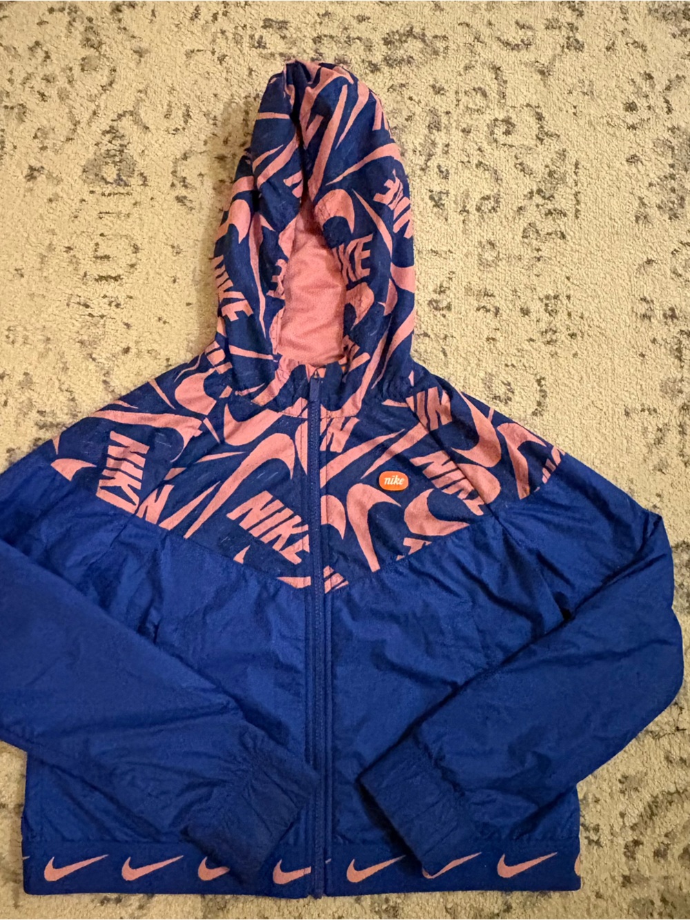 Nike Kids Windbreaker Jacket Blue & Pink youth XL